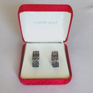 925 Silver Marcasite Earrings IMA THAI